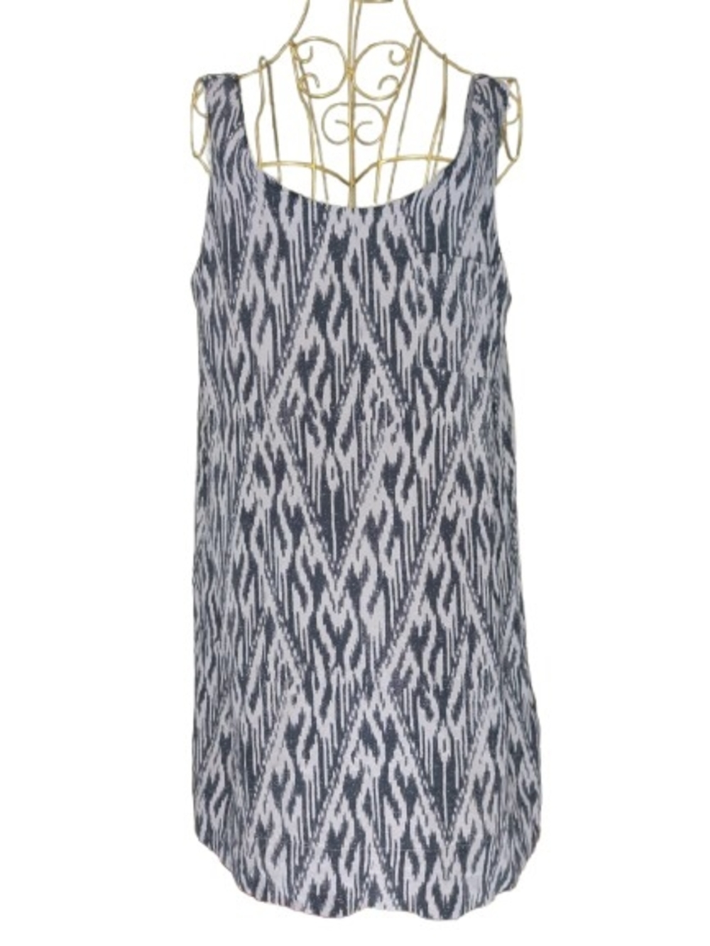 Joie 100% Silk Geometric Ikat Sleeveless Shift Dress - Size M